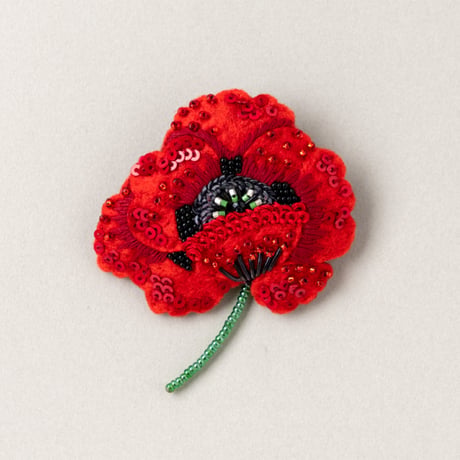Trovelore ブローチ/RED POPPY