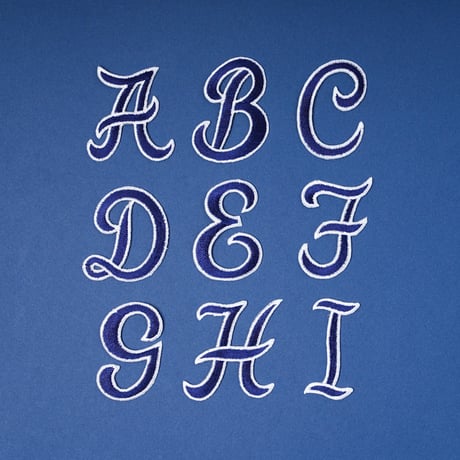 インポートワッペン/アルファベット（筆記体） ネイビー