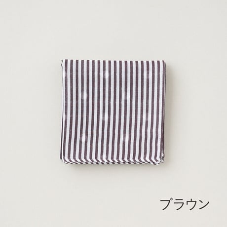 H TOKYO Wガーゼ細ストライプハンカチ