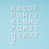 インポートワッペン/アルファベット（ブロック体） ホワイト