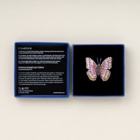 Trovelore ブローチ/MORPHO GODARTI BUTTERFLY