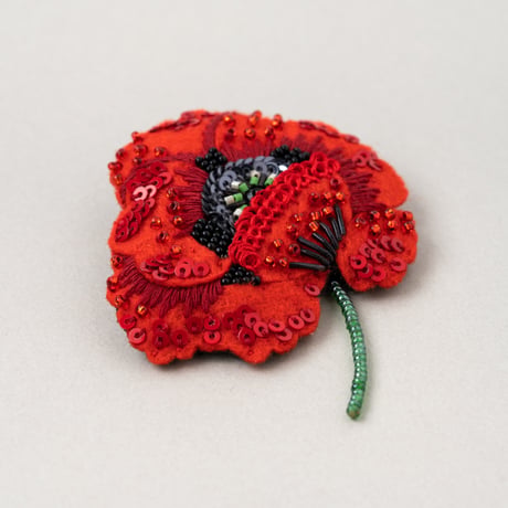 Trovelore ブローチ/RED POPPY