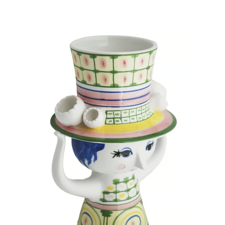 LADY WITH HAT フラワーベース（グリーン）