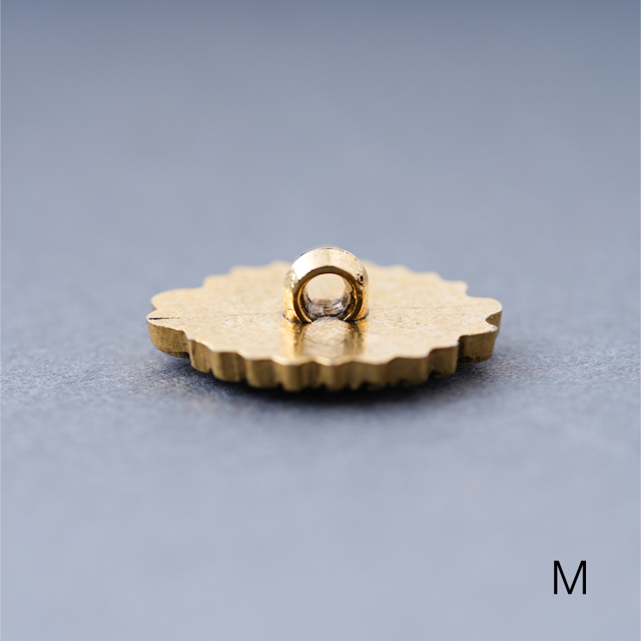 アンティークガラスボタン　カットスティール　デッドストック アンティークガラスボタン カットスティール デッドストック