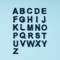 インポートワッペン/アルファベット（ブロック体） ネイビー