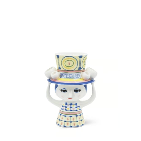 LADY WITH HAT フラワーベース（ブルー）