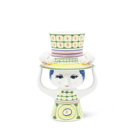 LADY WITH HAT フラワーベース（グリーン）