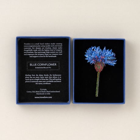 Trovelore ブローチ/BLUE CORNFLOWER