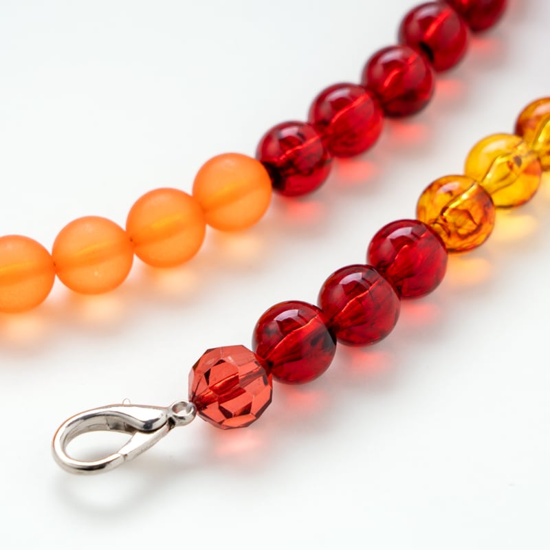 お取置き★デッドストック美品【シェルビーズ＊オレンジ系】ヴィンテージネックレス デッドストックビーズストラップ | Lido オンラインショップ