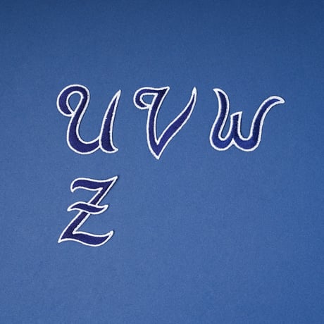 インポートワッペン/アルファベット（筆記体） ネイビー