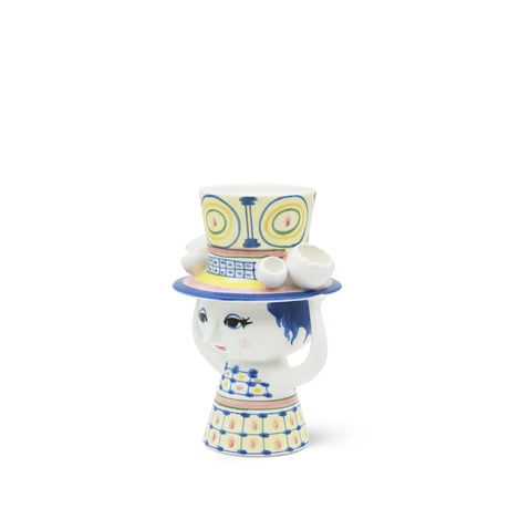 LADY WITH HAT フラワーベース（ブルー）