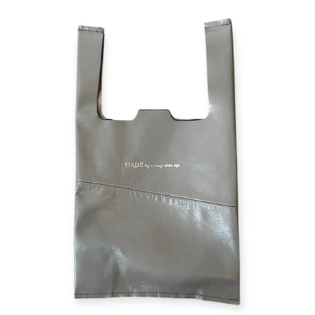 LEATHER CONVENI BAG grey