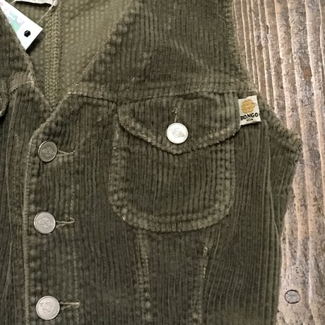 [USED] Smoky green 太コーデュロイ miniワンピース