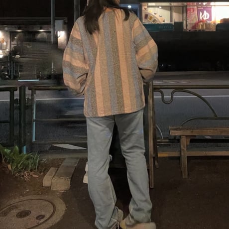 [USED] メキパー 襟なし CREW   pink!