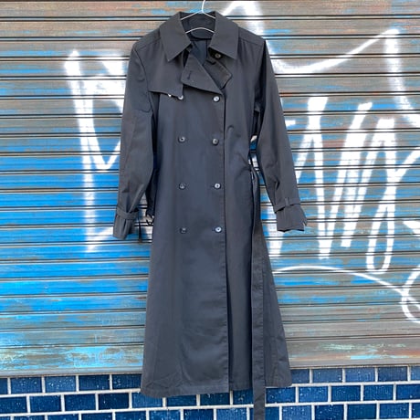 [USED] "LONDON FOG" BLACK long トレンチ コート