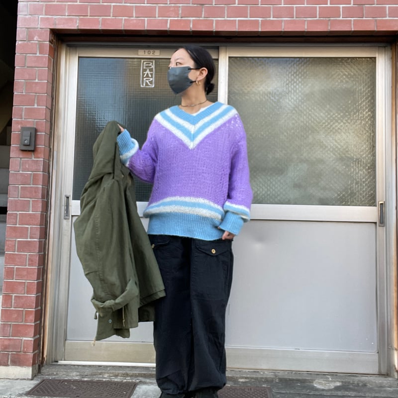 美品 GANRYU Comme des Garcons モヘア混ニットセーターM 美品 GANRYU Comme des Garcons モヘア混ニットセーターM