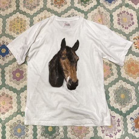 [USED] イケメン 馬プリントTee