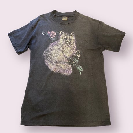 [USED] vintage ねこプリントTee