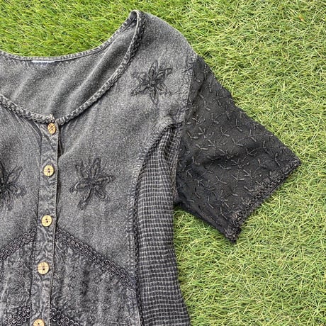 [USED]  レーヨン刺繍ワンピース