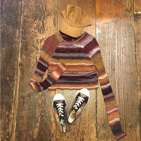 [USED] 秋色Short Knit Tops