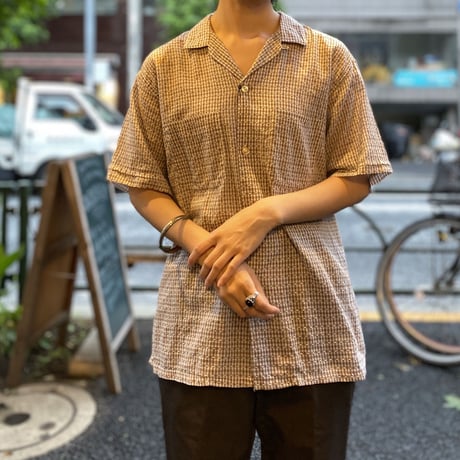 [USED] 60's VINTAGE OPEN-COLLAR SHIRT♡