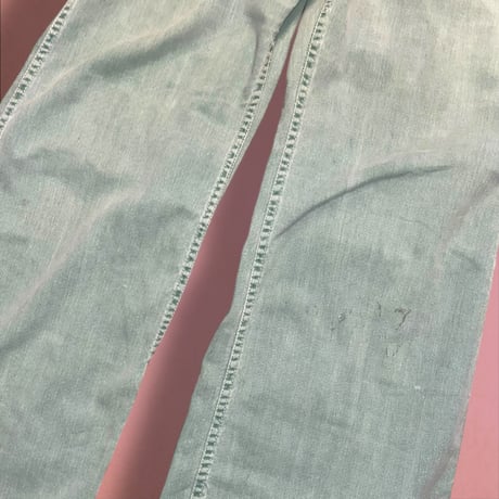 [USED]  70’s mint color フレア デニム pants