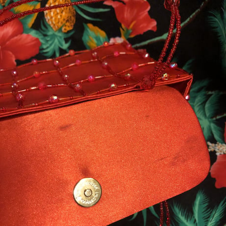 [USED] サテン×ビーズミニBAG❤️