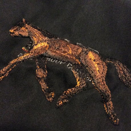 [USED] 馬の刺繍の COTTON BIG スタジャン