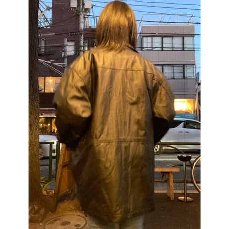 [USED] レザー CAR COAT