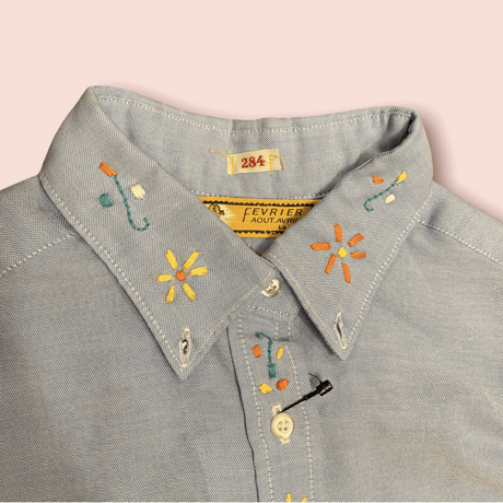 [USED] vintage 刺繍B.D.シャツ