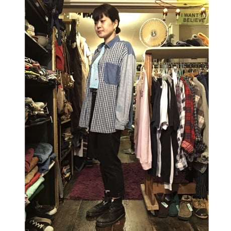 [USED] デニムパターンシャツ