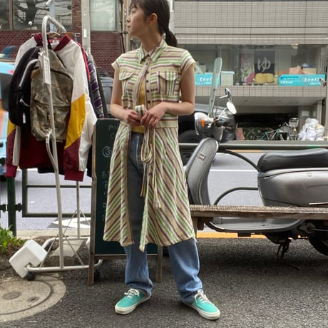 [USED]フロントボタンワンピース