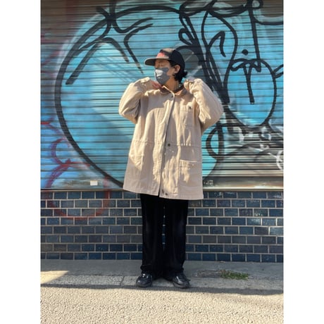 [USED] "DENIM & Co." CANVAS COVERALL Lsize