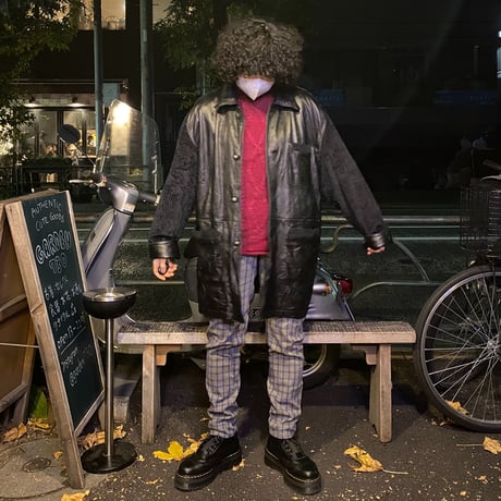[USED] LEATHER×CORDUROY♡ LONG JKT