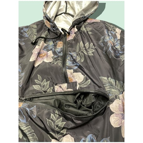 [USED] 花柄NYLON アノラックパーカー🌼