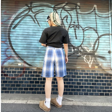[USED] BLUE チェックハーフPANTS