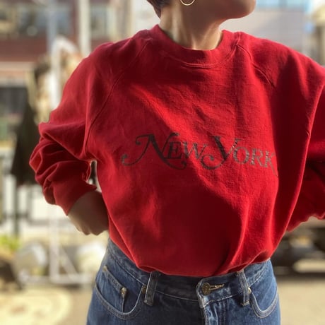 [USED]80's "NEW YORK magazine" SWEAT ❤️