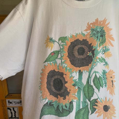 [USED]  90's  ONEITA "ひまわり" Tee