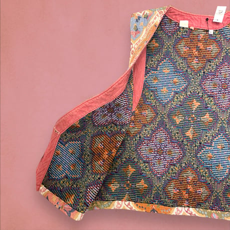 [USED] VINTAGE ゴブラン織り 総柄 VEST