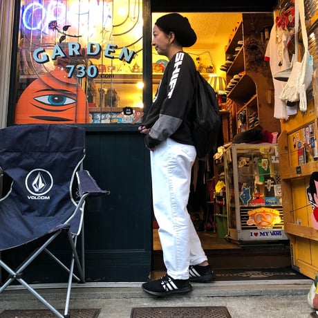 [USED] Euro  80's WHITE DENIM BANANA PANTS