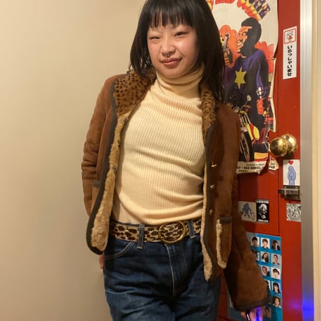 [USED] ヒョウ柄ムートンJKT