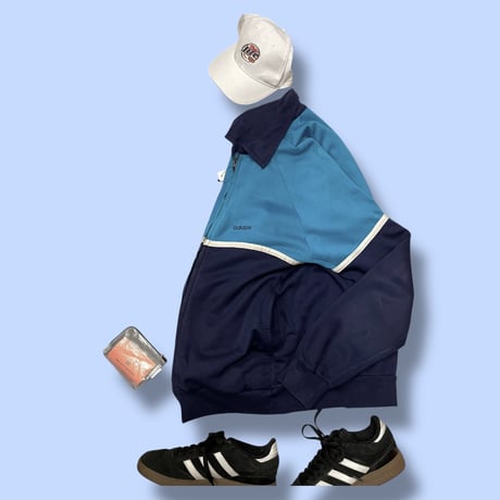 [USED]vintage 70's adidas ラグラン zip jkt