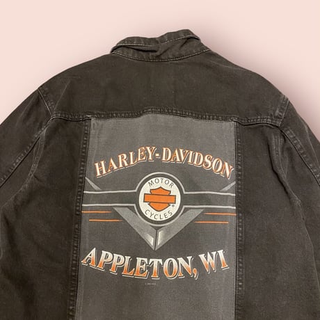[USED] HARLEY-DAVIDSON BLACK DENIM JACKET！