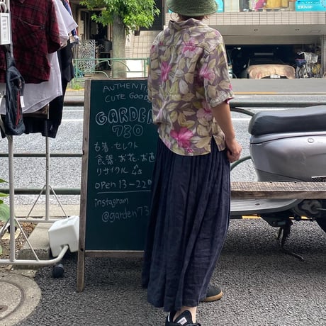 ハイビスカス🌺オープンカラーシャツ