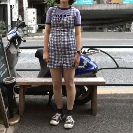 [USED]  チェック柄 COTTON タイトミニワンピース