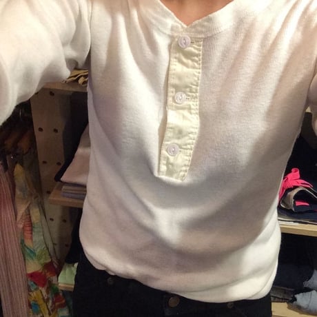 [USED]  "Health Knit" COTTON ヘンリーネック