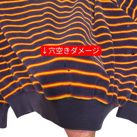 [USED] GOOD BORO ♡ パイル地ボーダーTOPS
