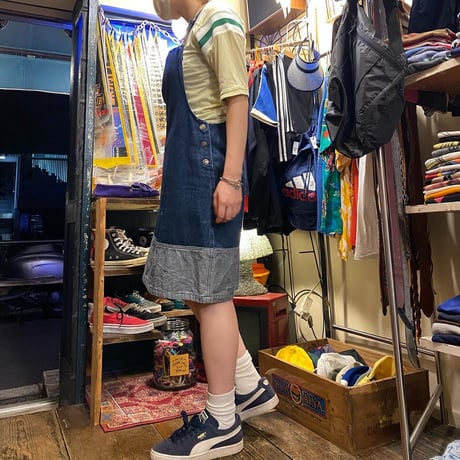 [USED] DENIM♡切り替えサロペットスカート