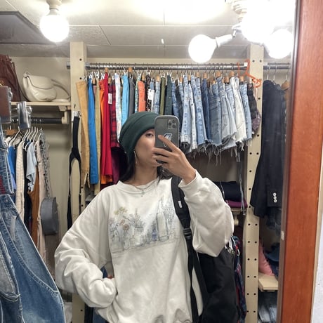 [USED] お花 プリント 白 SWEAT 🌷