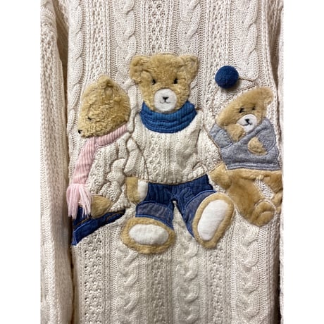 [USED] くまトリオニット🧸